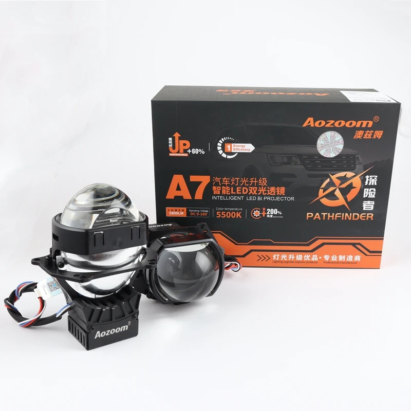  CQL Aozoom 3 дюймов suqare bi-led-прожектор светодиодная A5 + A7