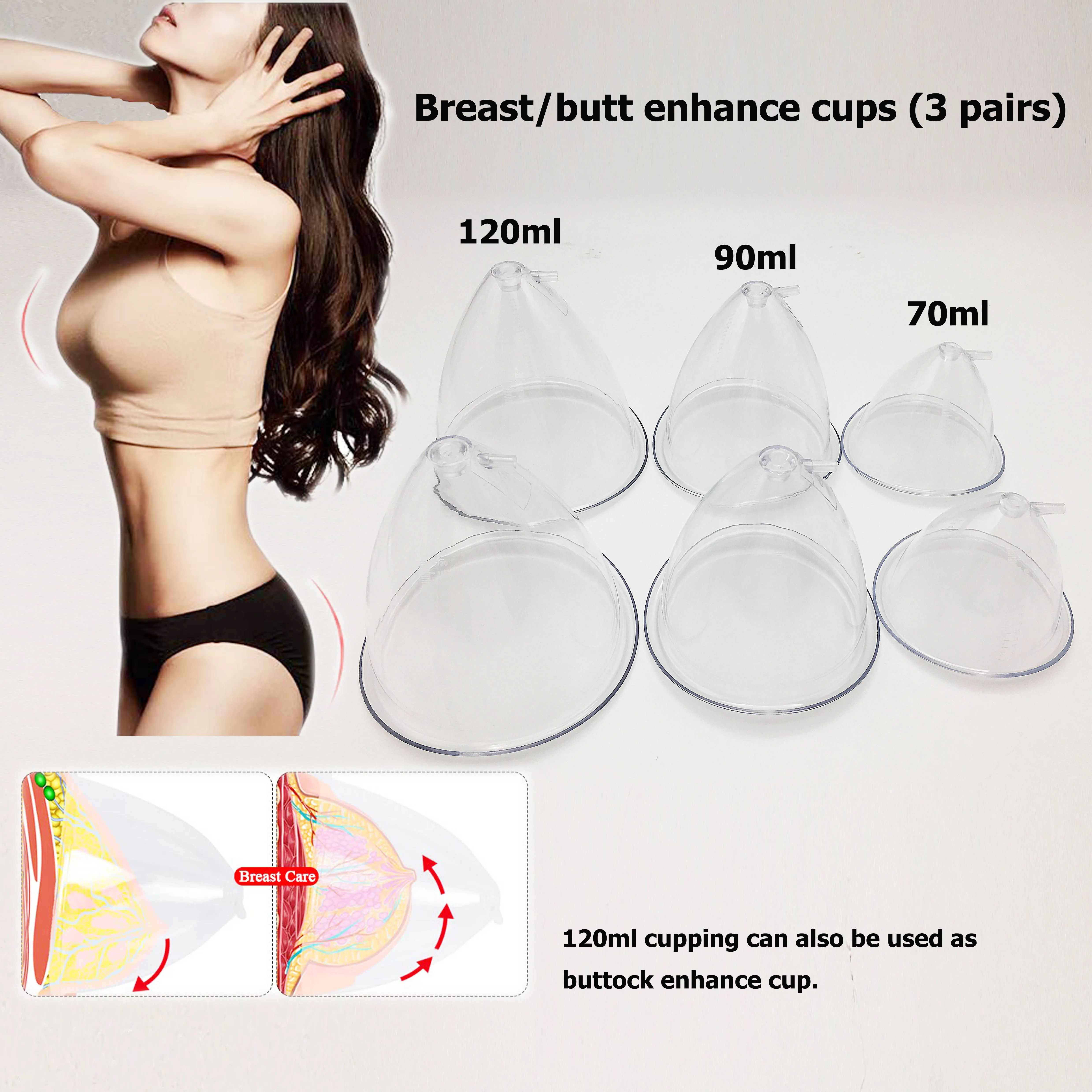 US FREE SHIPPING vacuum machine buttocks , buttocks enhancement machine with cups