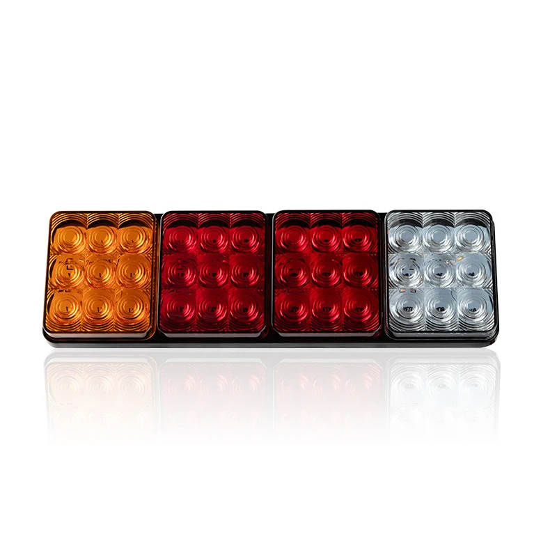 Универсальный светодиодный индикатор заднего фонаря, красный, желтый, белый свет, для грузовиков, трициклов, задний фонарь