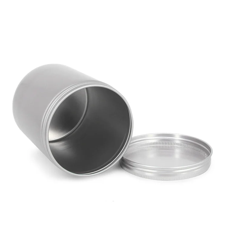 500g colorful printing aluminum tin round storage aluminum metal food tin jar canister