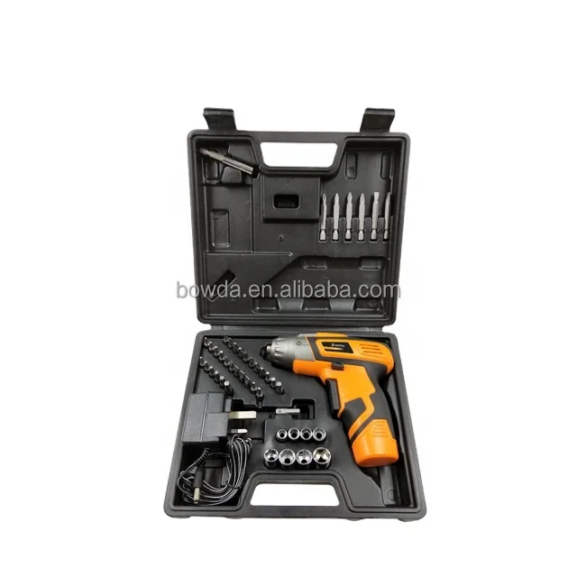 45 Pieces Household DIY Cordless Screwdriver Power Tool Kit Set