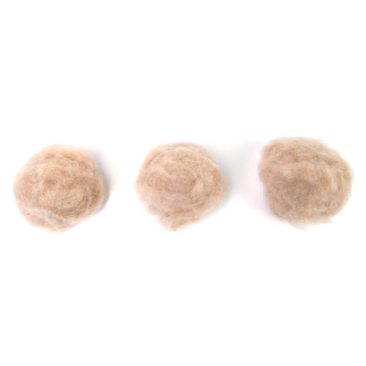 Factory Stock  Cheap 18.5-23.5 mic natural color Super quality comed Dehaired sheep lamb wool Fiber