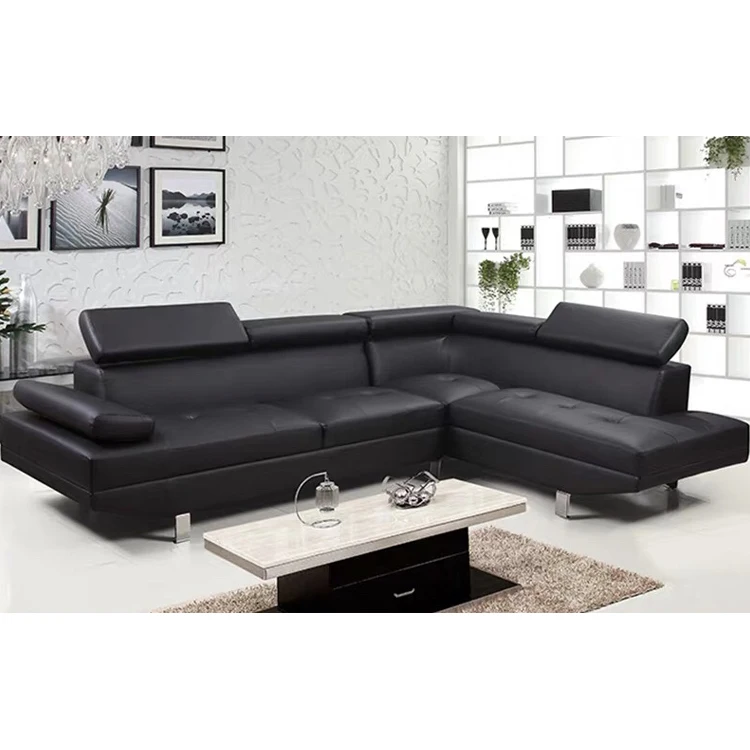 
custom modern luxury sectional living room L shaped leather reclining couch furniture sofa set 