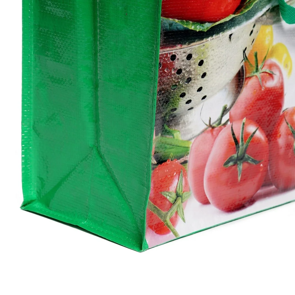 SPAR supermarket cheap reusable recycled pp woven foldable shopping bag