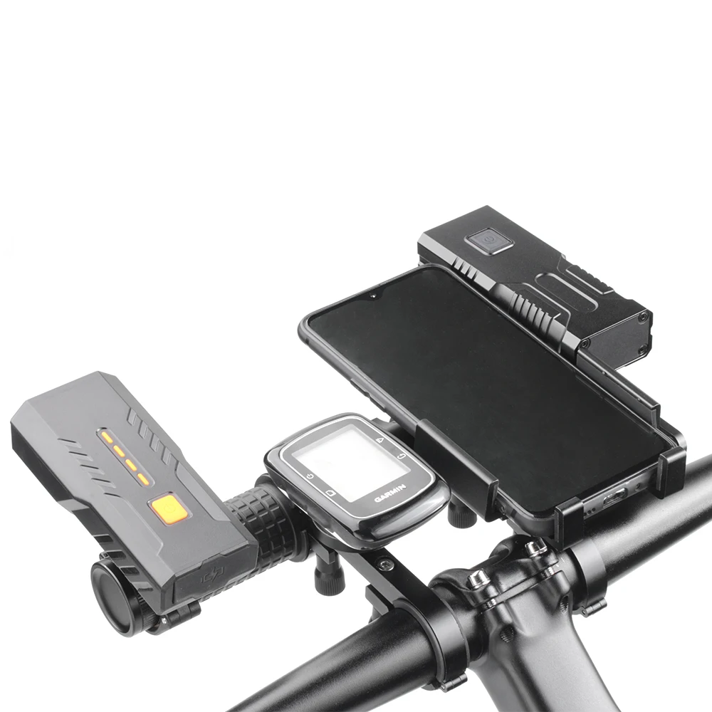 5-in-1 aluminum alloy bike expansion bracket Bicycle headlight multi-function bicycle mobile phone holder