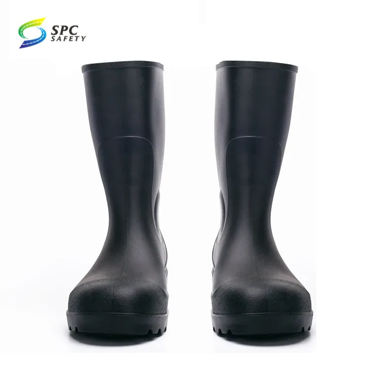 comfortable short waterproof medium tube chemical resistant farmer industrial rain boot gumboots