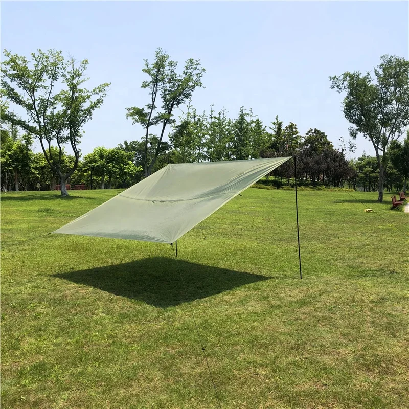 Mountaincattle Factory 4x3 Meters Waterproof Green Color 190T Flysheet Ultralight Hammock Tarp Outdoor Gears