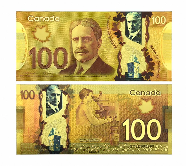 Высокое качество 100 шт. канадские деньги