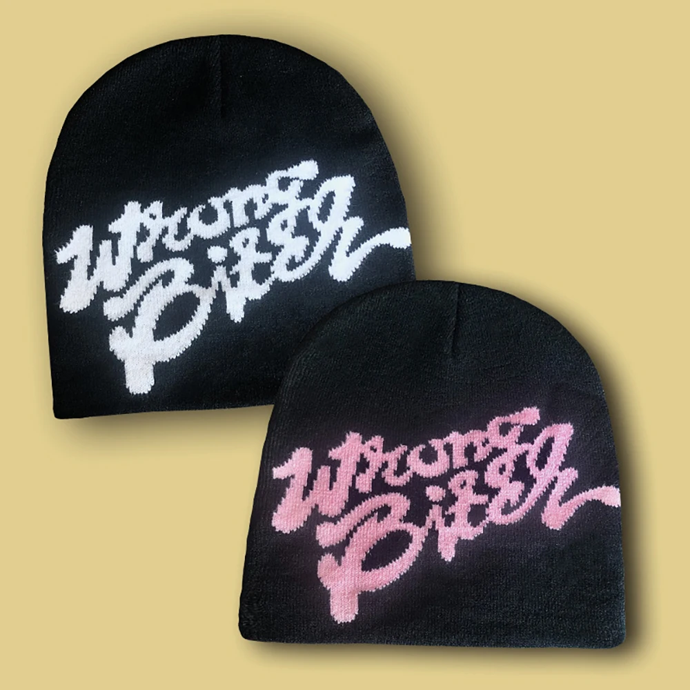 Czelrine Wholesale Custom Plain Skulls Beanie Cap Embroidery Skully Customized 2 layers No Cuff Acrylic Winter Hats Toque Caps