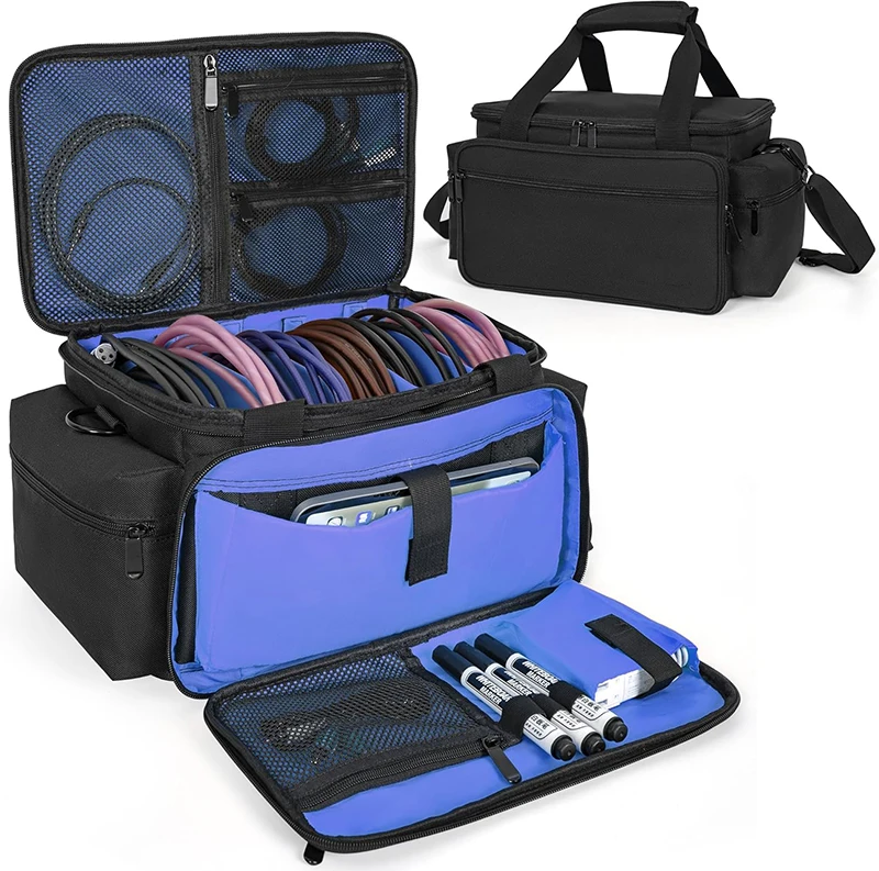 Custom unique heavy duty waterproof music equipment accessories carry case Gig bag cord organizer cable file case dj bag case