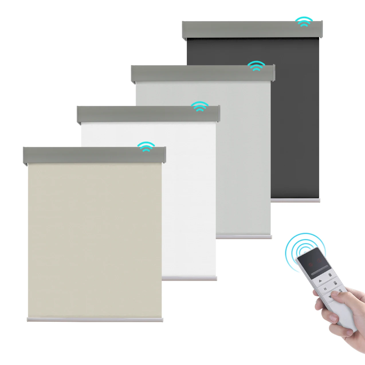 Custom motorized roller blinds window roller shades wifi smart night and day persianas y cortinas for windows for europe