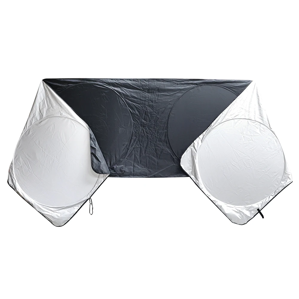 Silver Coated Cloth Car Sunshade Front Car Window Sunshades UV Resistant Reflector Car-styling Windshield Visor Cover