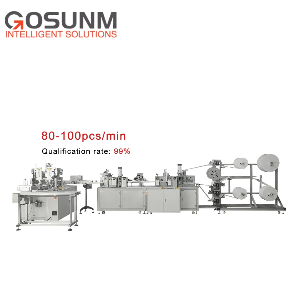 4Ply Big Welding Head Surgical KF94 Fish Shape 3D Kf94 Mask Making Machine