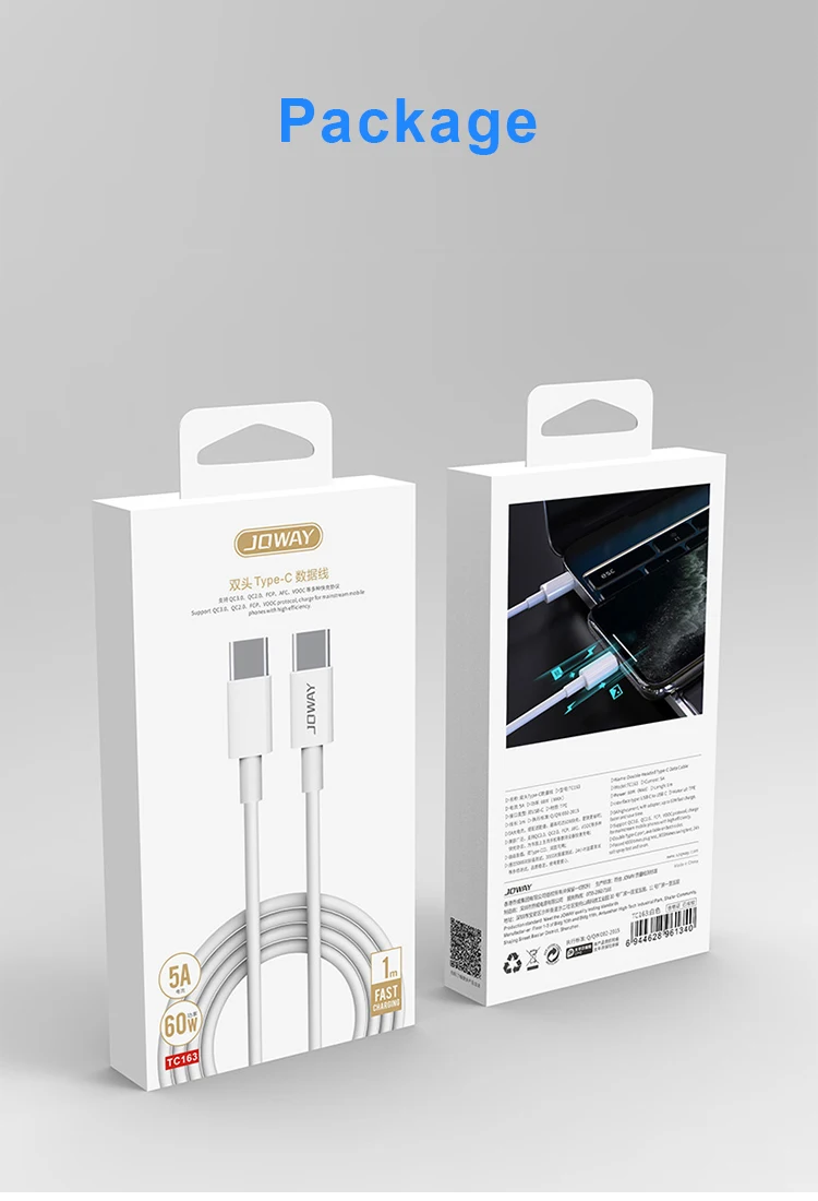  Кабель usb type-c TPE 60 Вт макс. 5A 1 м кабель для передачи