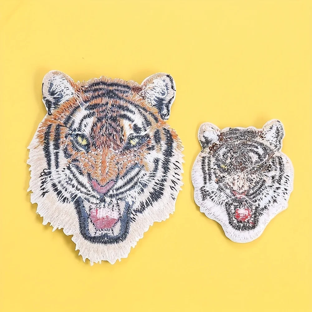 Custom logo printing Sport iron Patch Tiger Embroidery Patches