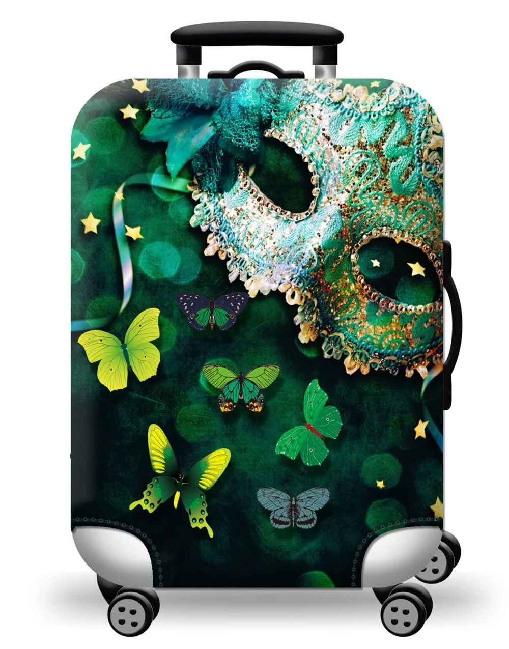 Stylish 3D Floral Spandex Luggage Cover Ready Stock XL Dustproof Protective Suitcase Cover Mainly Made Neoprene Polyester Fabric