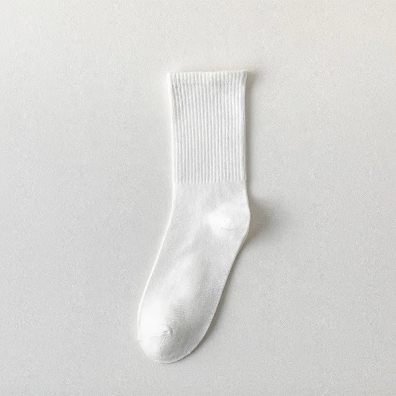 Wholesale Plain White School Student Socks Women Cotton Crew Ankle Socks For Girls