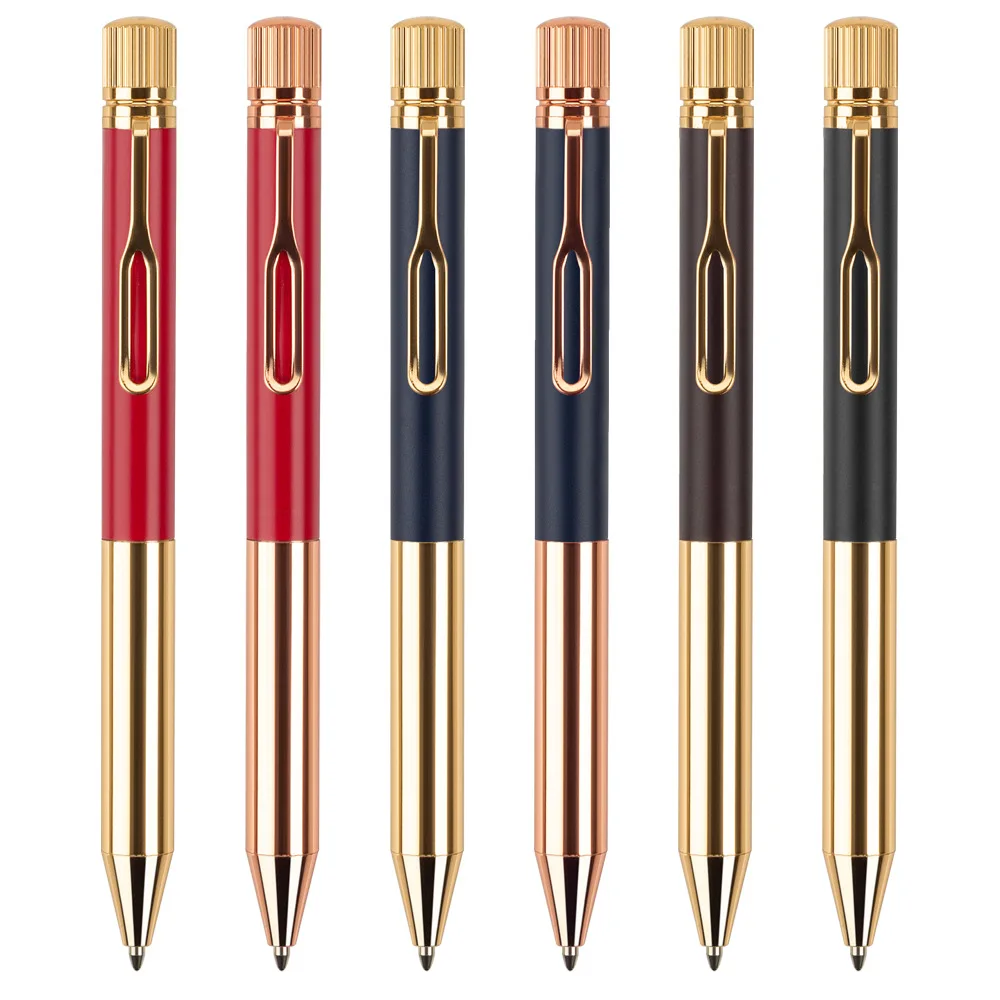 2022 New luxury metal pen high grade Saudi Arabia hot sale business hollow clip gift pen for watch and perfume gift set