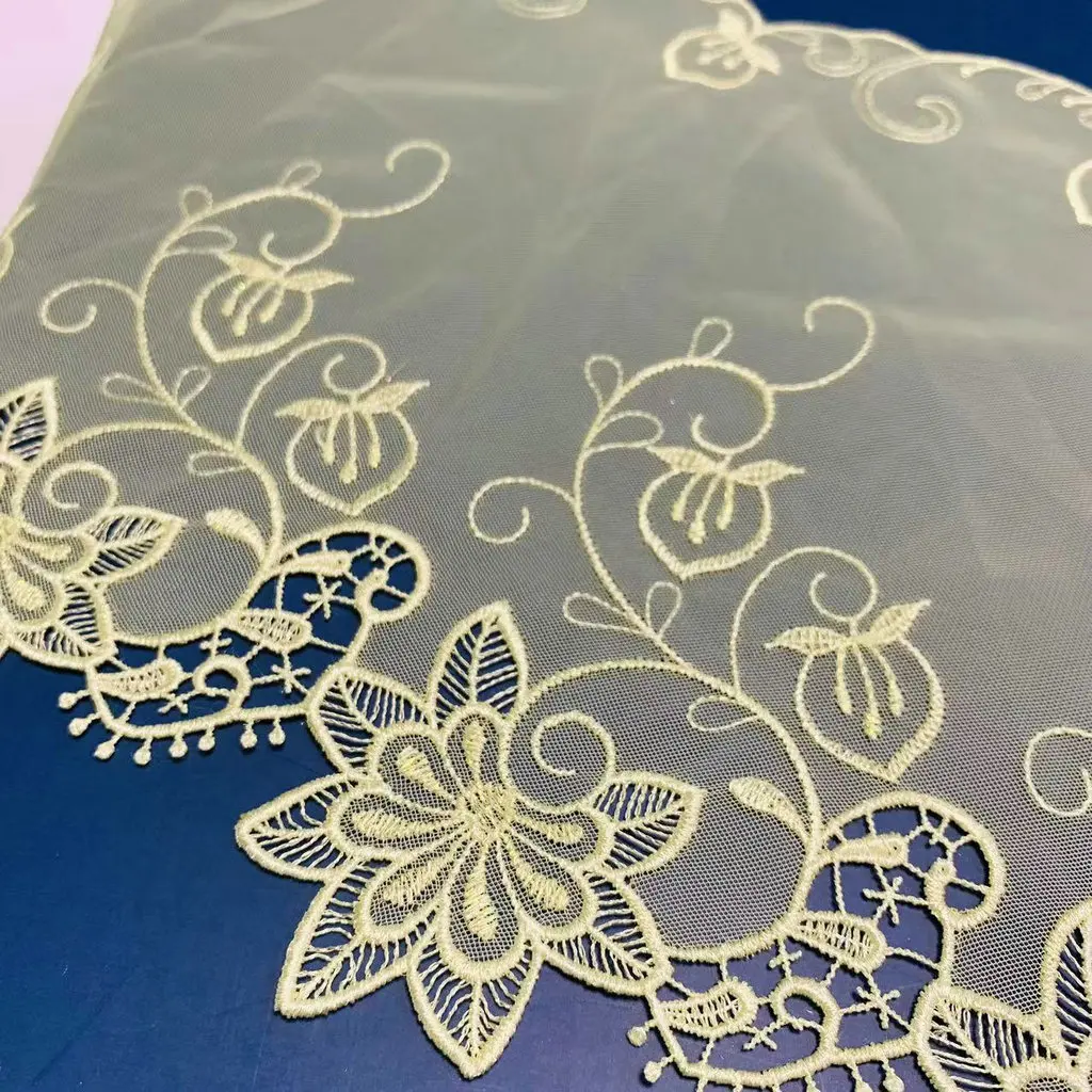 Elegant French Net Embroidery Flower Lace Trim Saree Border Lace for Bra Lace