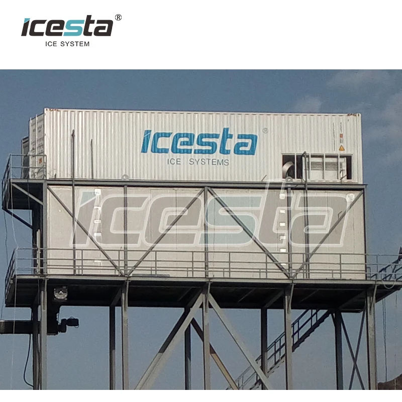 ICESTA Ice Systems 20t 40t 60t concrete cooling ice plant for Middle East Selling well products