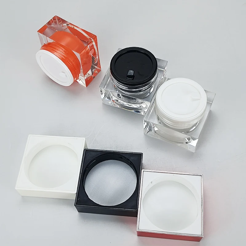 Luxury empty 5g 10g 15g 30g 50g acrylic plastic jar new style face body cream lotion cosmetic jar for skin Care Cream