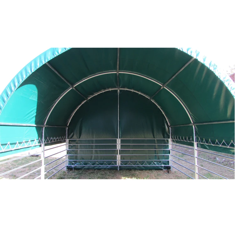 4x4m new design prefab portable fabric dome animal livestock horse shelter