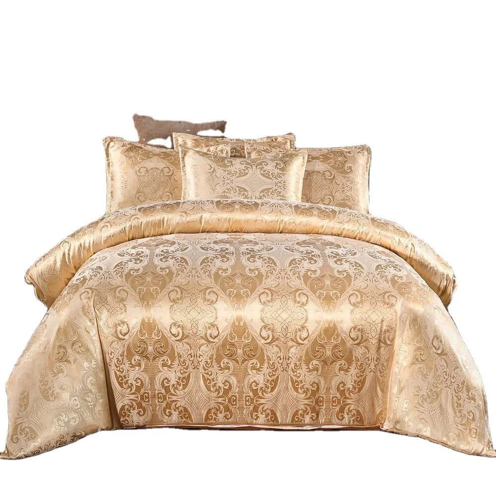 European satin jacquard bedding kit, quilt cover, pillowcase