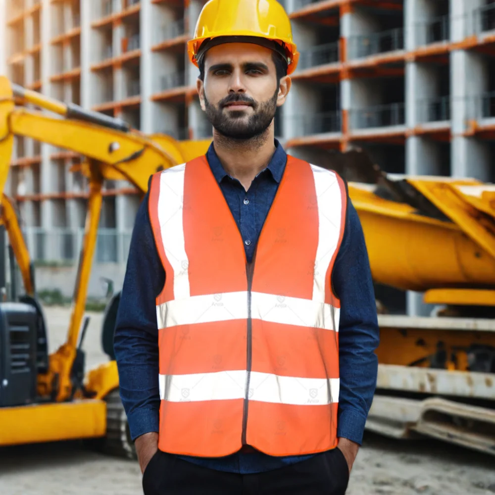 Reflective Logo Customized Hot Sale Multiple Security Workwear Hi Vis Reflective Vest Multi Pockets Workwear Vest