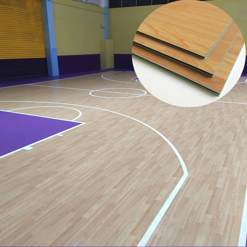 Professional sports floor manufacturer indoor basketball court floor wooden grain
