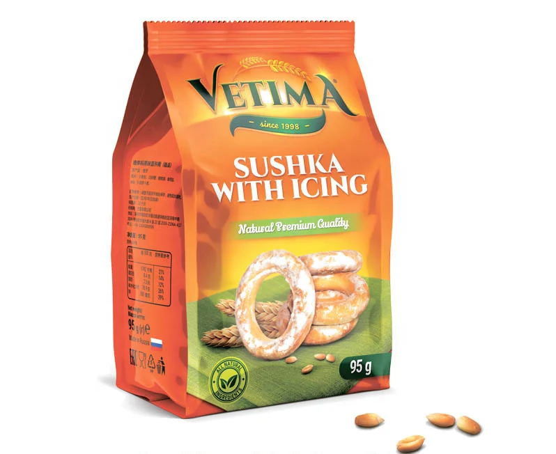 
Crisp sushka with icing delicious russian biscuits 