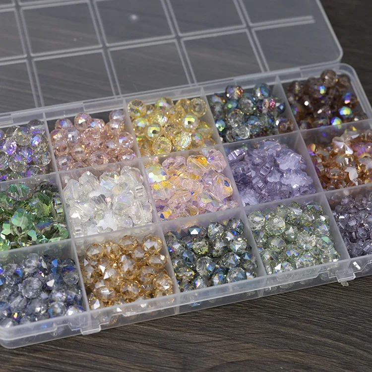 Wholesale price women jewelry handmade diy material pendant bracelet necklace flower glass crystal butterfly beads