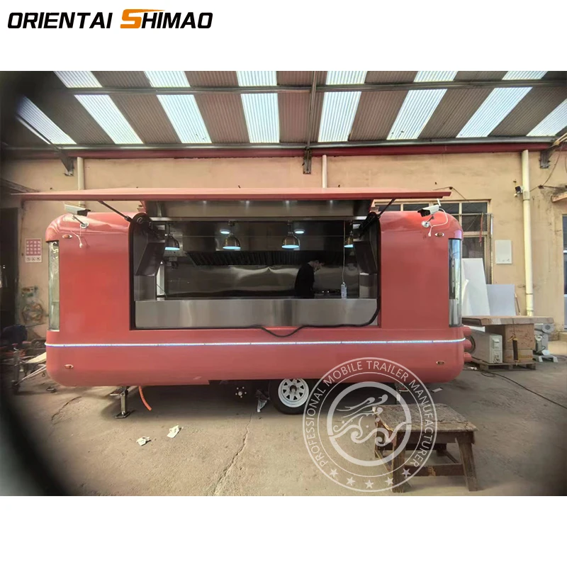 color customized Mobile food truck trailer coffee bar mobile coffee shop cafe mobile bar