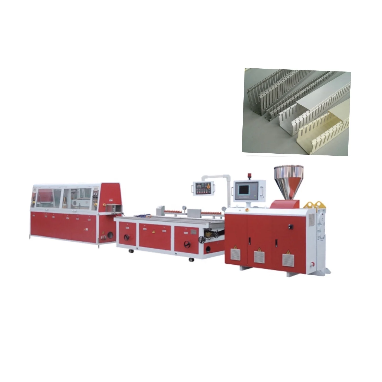 China PVC WPC SPC/PP/PE wood plastic extruder PS /PMMA /PC/TPE/TPU plastic profile production line machinery