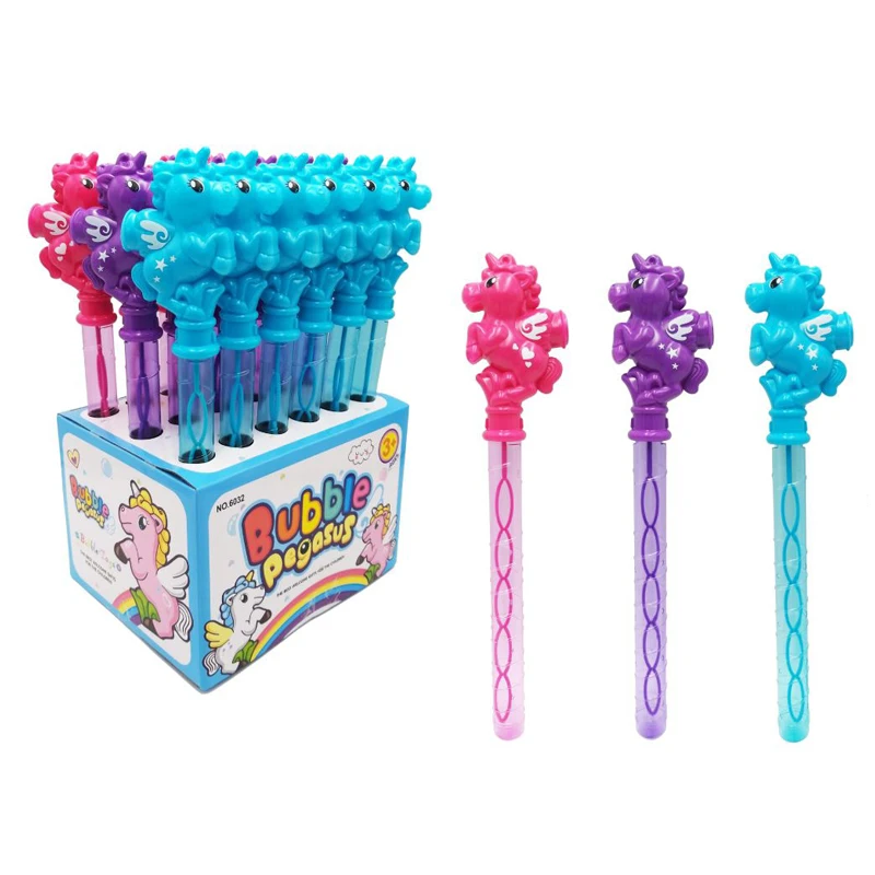 2021 amazon Популярные Мультяшные животные Единорог формы пузыри палочка пузырьки воды мыльные игрушки пузырьки для детей