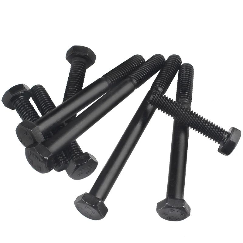 Black Hex Screw Bolt Din933 M6 Bouten M10  Fasteners Hexagon Bolts Grade 8.8 Hex Head Bolt