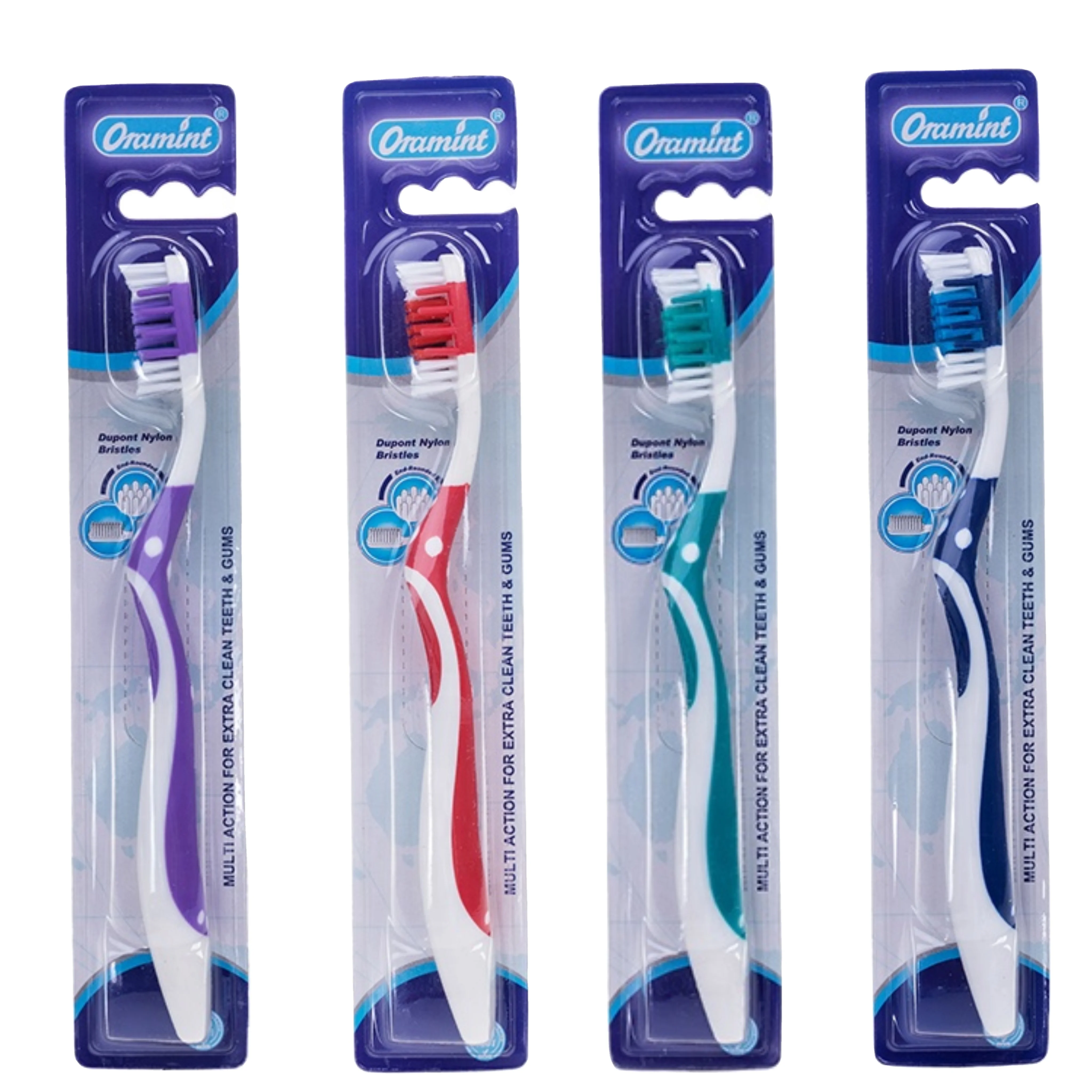 Adult Soft Nylon Bristle Toothbrush for Teeth Cleaning CE ISO Certified Home Use