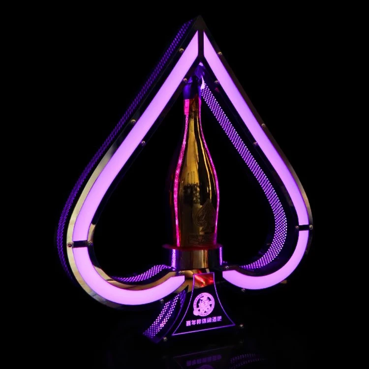 Custom Vip service Acrylic LED Champagne Bottle Presenter Glorifier for Nightclub Bar Party Lounge