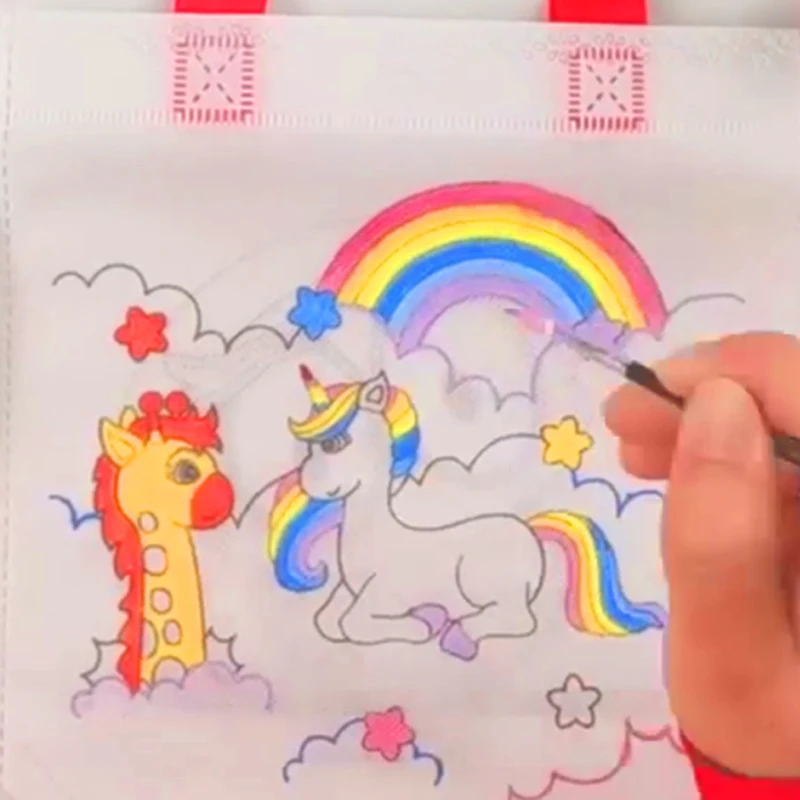 6 Colors Brush on Fabric Paint for Clothes Easy Pour Soft Fabric Paint Art Sets Art Supplies