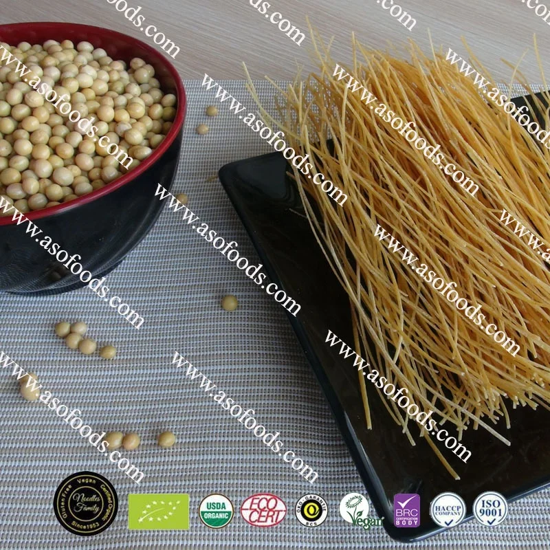 Organic Low Carb Legumes Soybean Pasta of Spaghetti and Fettuccine Gluten Ree BRC Vegan Low Carb Full Customization Hand Made