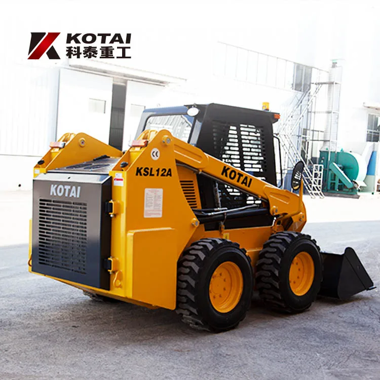 Quanchai KSL12A Skid Steer Loader 3.9Ton High Power Wheel Loader 4x4 65kW 2400kg Tipping Load Hot Selling with Attachments