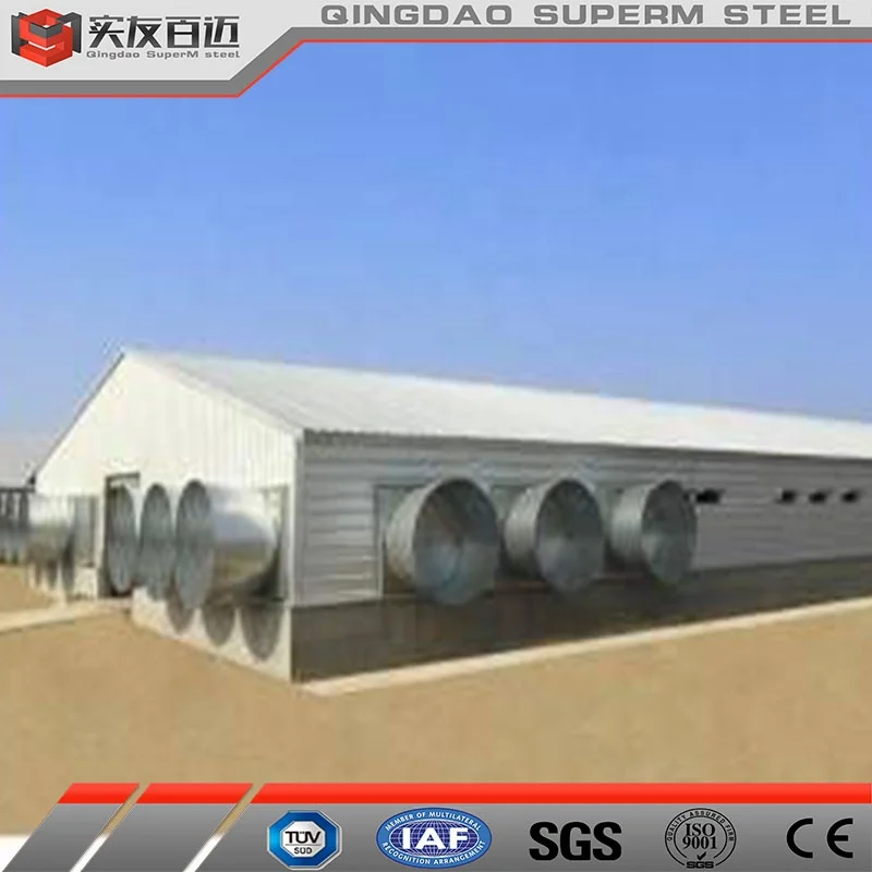 Cheap Price Prefabricated Light Steel Construction Building Steel Structure Poultry Farm Broiler Chicken House