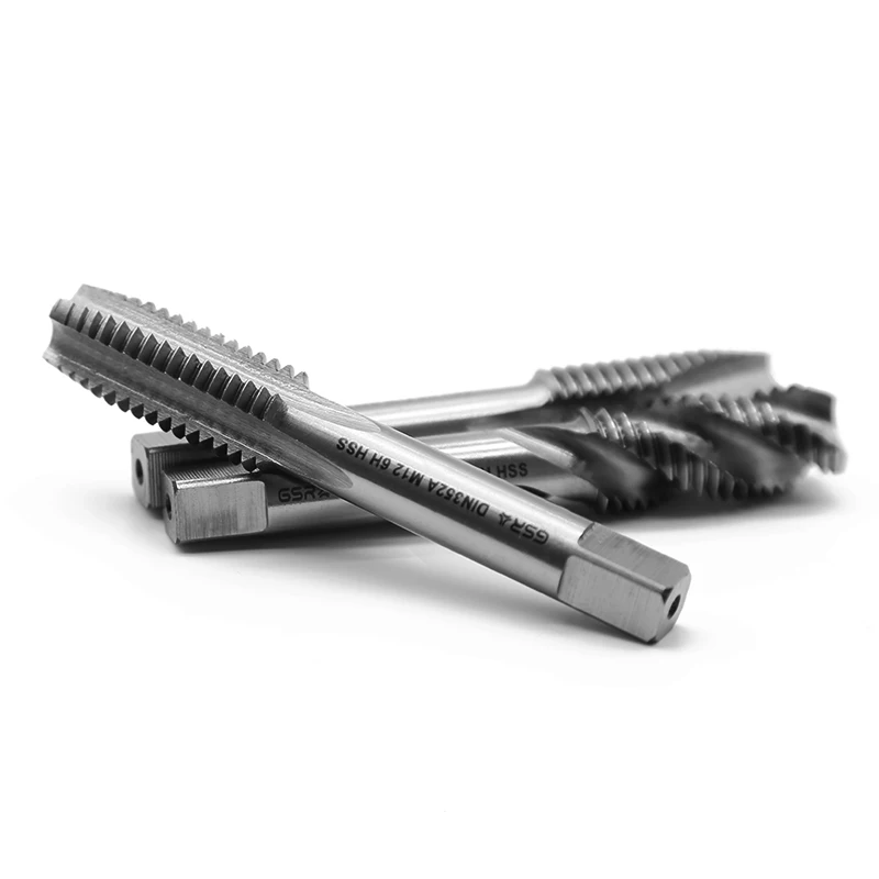 High Quality Customized HSS DIN352 Short Machine Taps Spiral Point Straight Fluted Screw Taps Set for Threads Cutting Tools