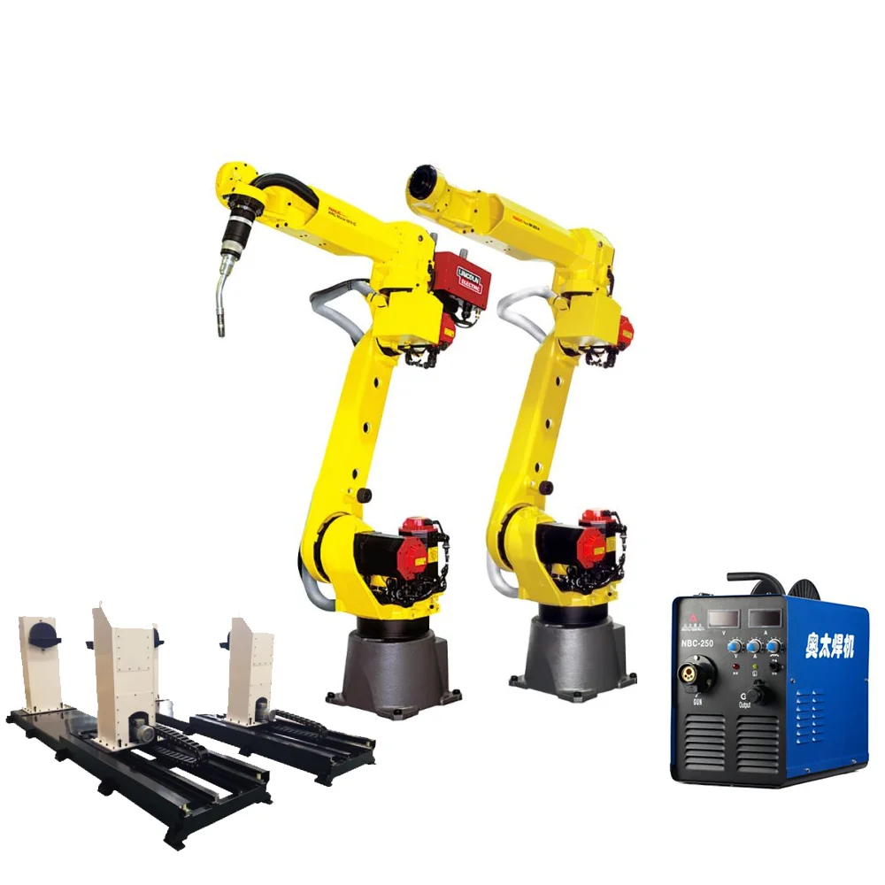 Сварочный робот FANUC ARC-Mate 100 iC/8L с роботом-позиционером Tig Mig и сварочной проволокой для сварки стальных труб