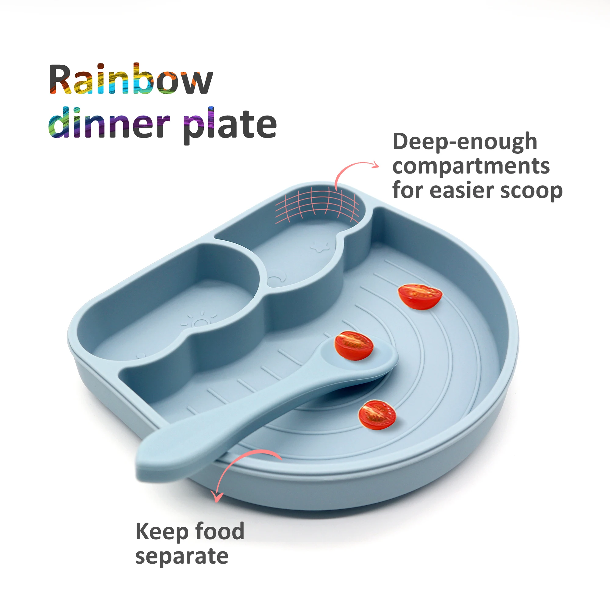 Factory Wholesale BPA Free Eating Tableware Plate Dish Toddler Kids Bib Silicone Feeding Set Baby Bowl With Suction