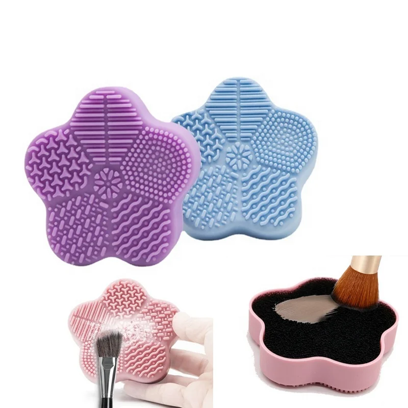 Perfect design Silicone Cleaner Box for Dry Brush Color Switch and Wet Cleaning,Silicone Cleaning Pad ,Cosmetic Scrubber Tool