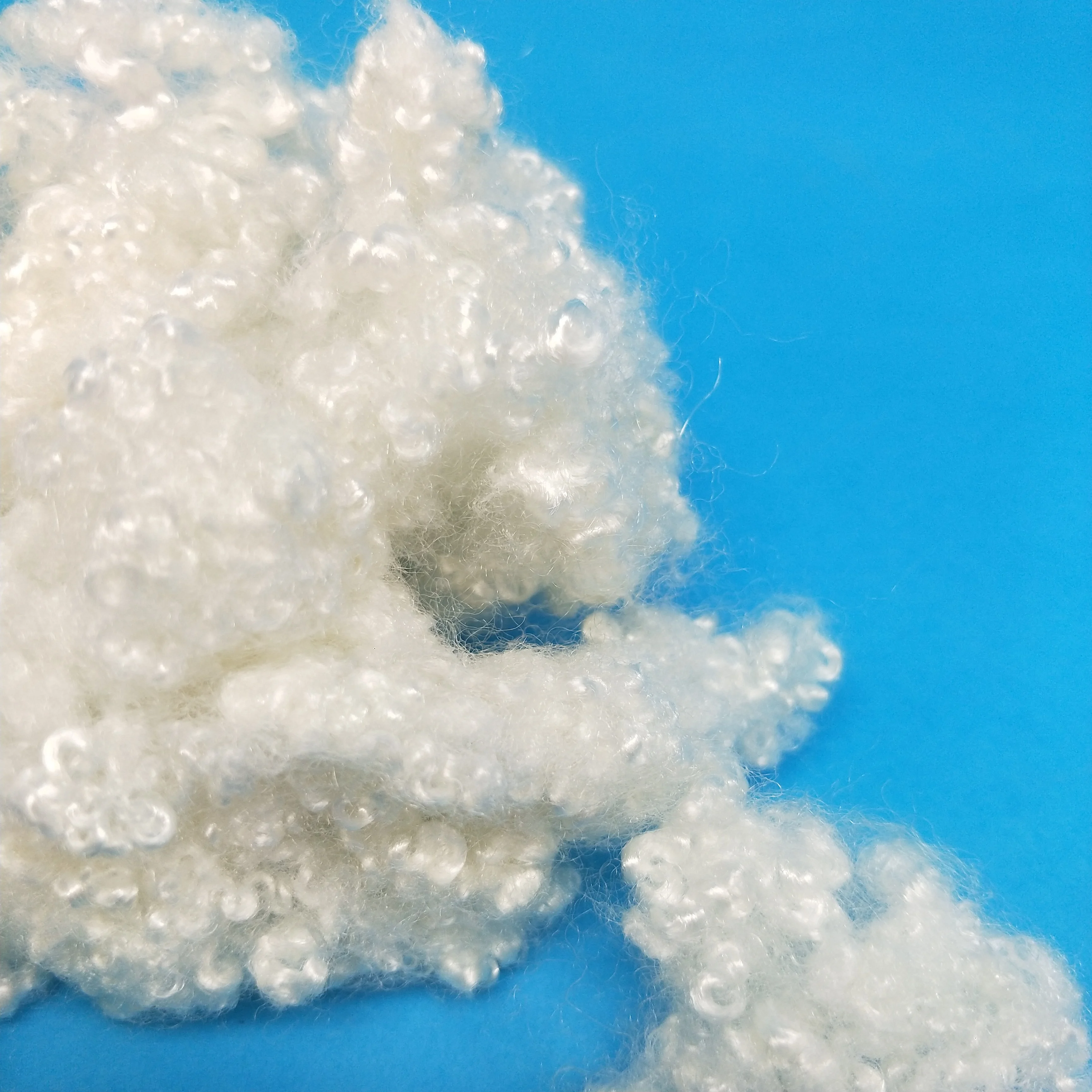 3D 7D 15D  64MM GRS recycled HCS polyester fiber for  filling