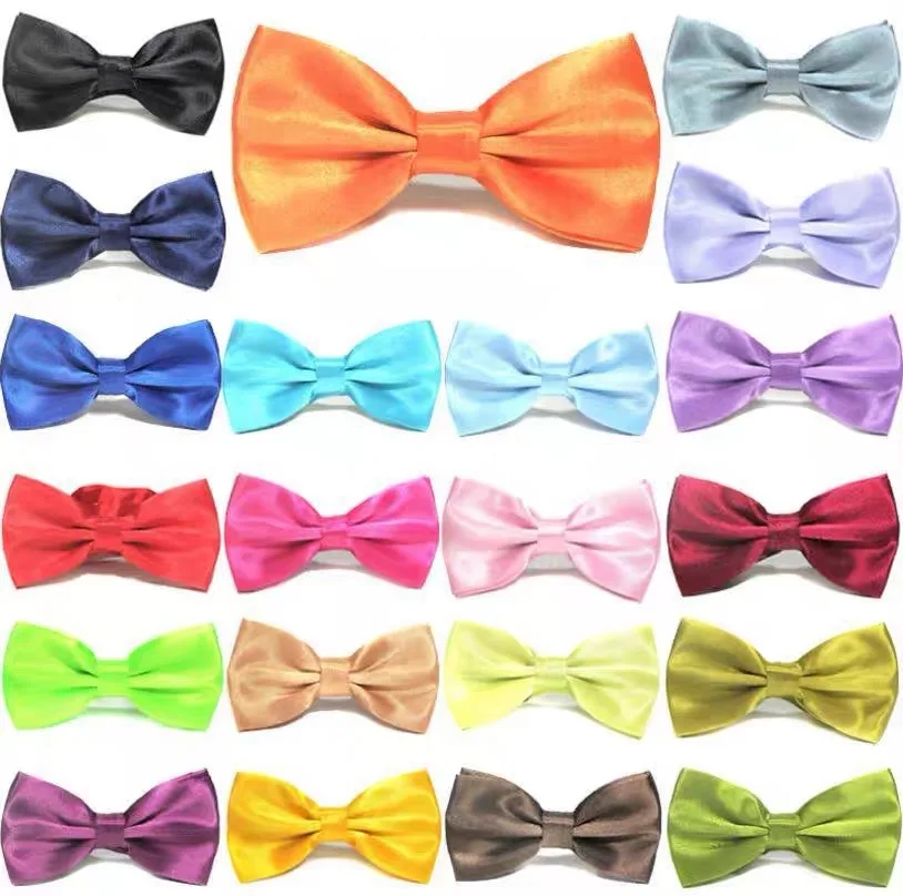 Double Layer Bow Tie Pure Color Butyl Cravat for Male Business Formal Korean Version Spot Wholesale
