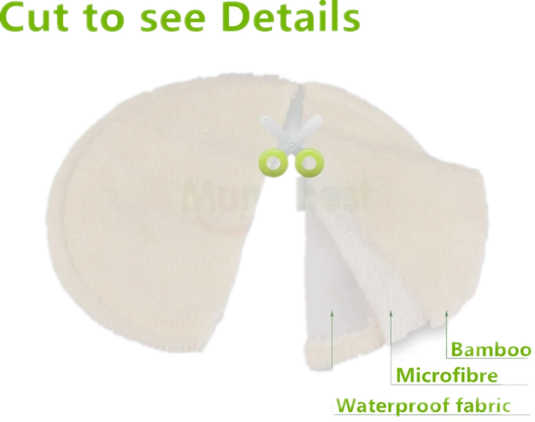 
Adult organic bamboo reusable and washable leak-proof washable nursing breast pads 