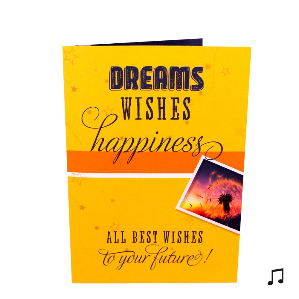 Chinese manufacturer LED light birthday musical greeting card