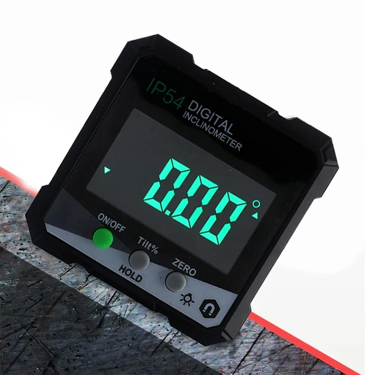 Four side magnetic 4*90 degree display LCD tilt box Angle meter Inclinometer Small Magnetic Gauge Angle Meter Digital Protractor